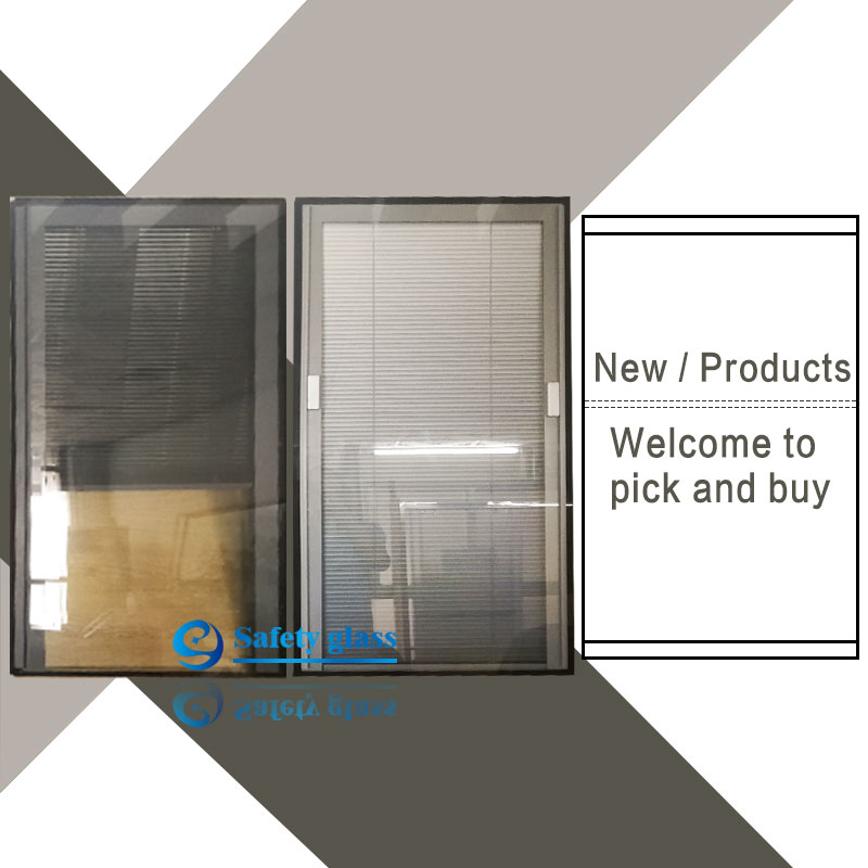Openable glazed louvers High quality customized size Insulated glass double glazing with shutter with magnet blinds
