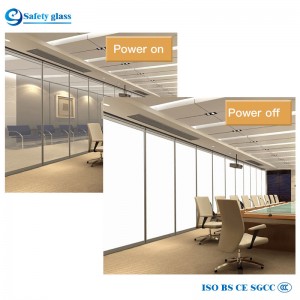 China factory privacy magic switchable electric PDLC film smart laminated glass price